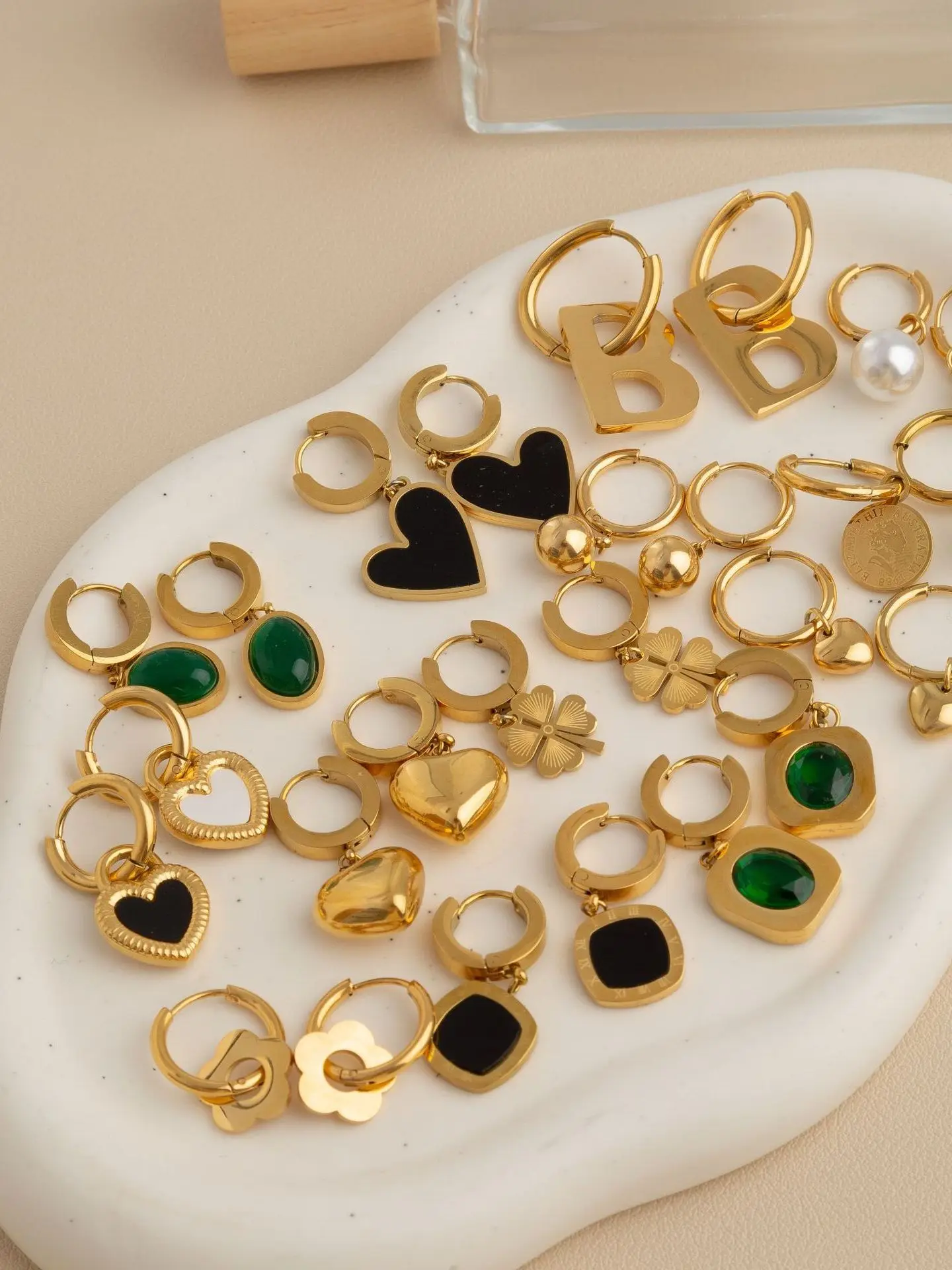 

French Vintage Gold Earrings For Women Girls Jewelry For Christmas Birthday Gifts