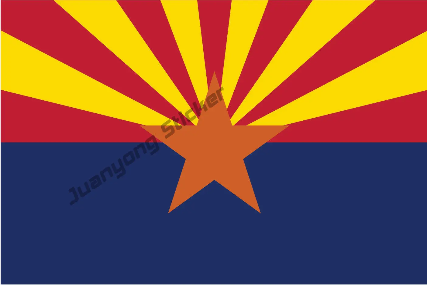 

Arizona Flag Vinyl Decal Bumper Sticker Car Truck Laptop Window Novelty JDM Creative Refit Sticker Decor Exterior Accessories