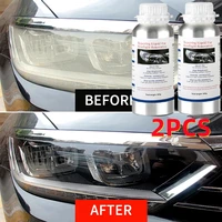 2pcs 800g headlights liquid polymer headlight chemical polish repair fluid headlight restoration polish car headlight renovation
