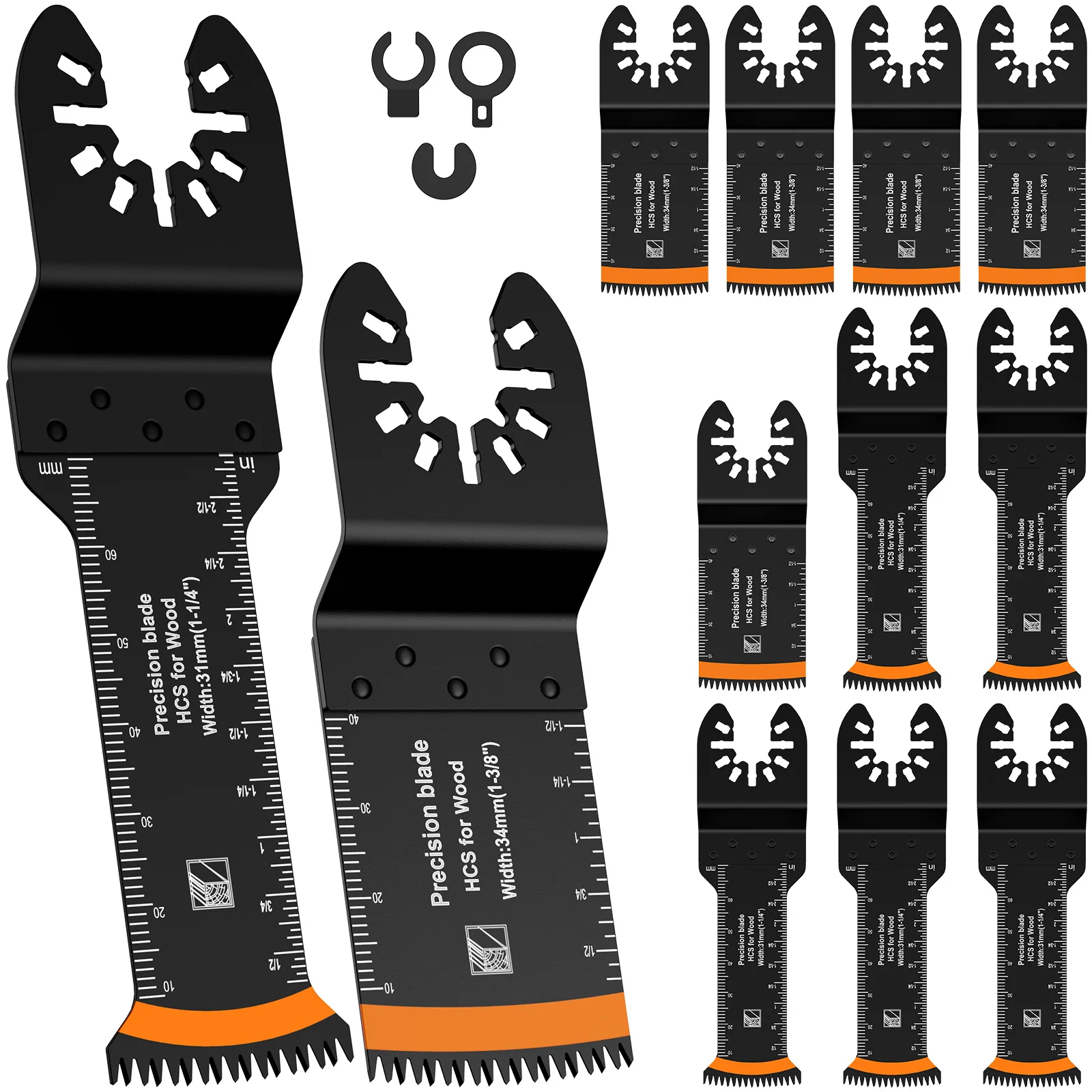 12 шт./компл. осциллирующее пильное полотно с удлиненным изогнутым краем
