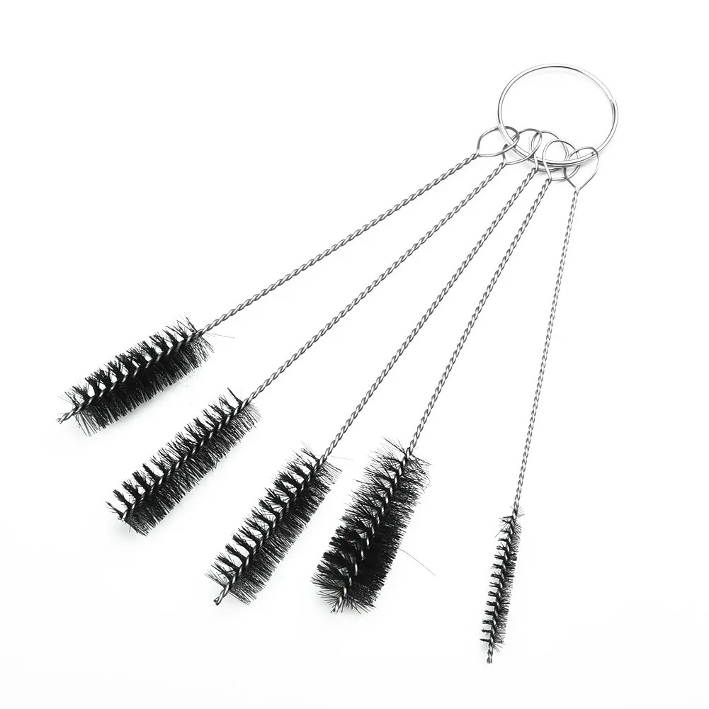 5Pcs/Set 2/4/5/6/8mm Nylon Tube Brush Set Straw Brush Cleaner Bottle Tube Pipe Small Long Cleaning Wire Brush Set