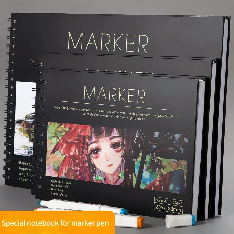 

Hand-painted Inner Stationery Page Design Blank Mark Thickened Special Paper Art Ben Animation Drawing Sketch Book