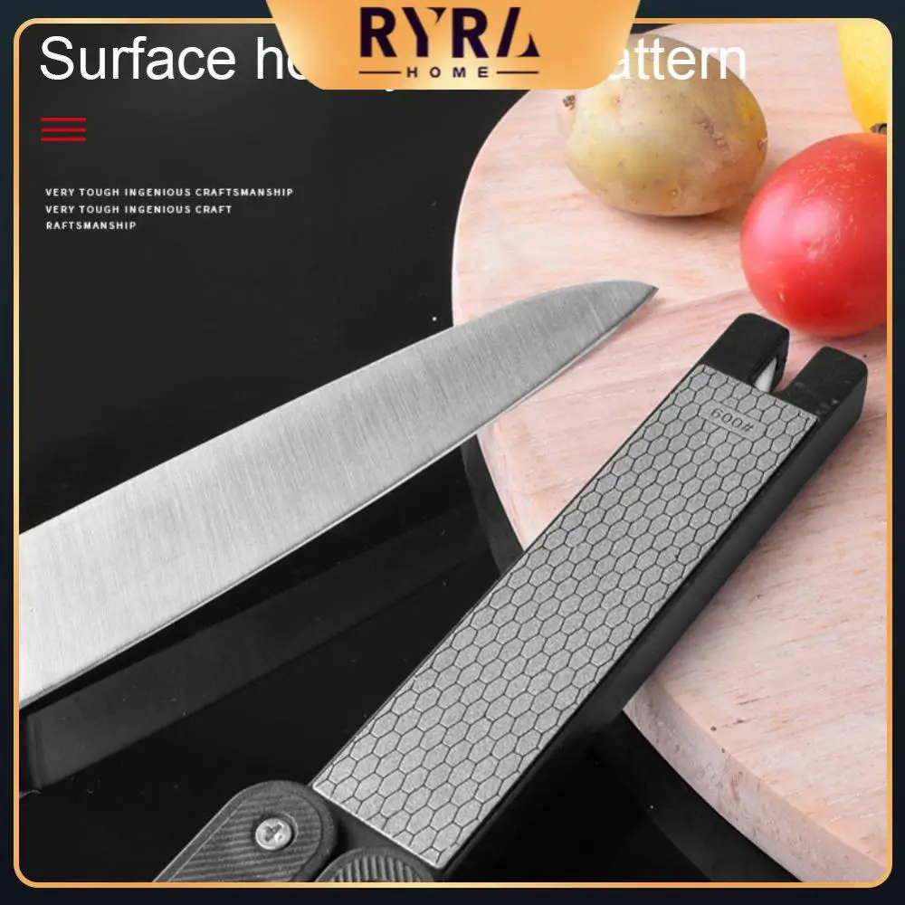 

Asb Handle Labor-saving Sharpening Stone Double-sided Design Hand-held Black Sharpeners Surface Honeycomb Pattern Emery 91g