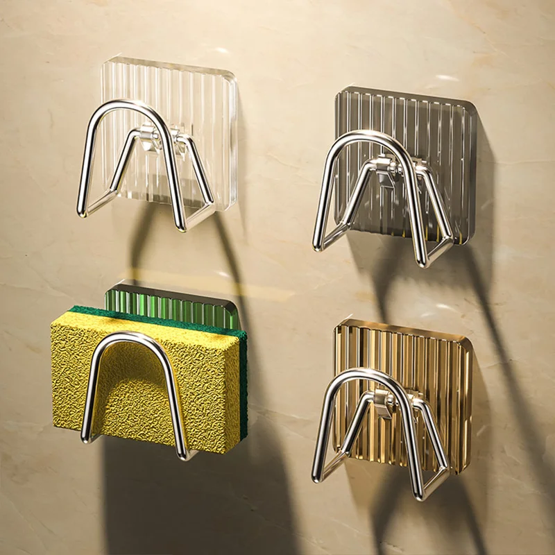 

Acrylic Sponge Drain Rack Kitchen Household Non-perforated Storage Rack Stainless Steel Multifunctional Sink Wall Drain Holder