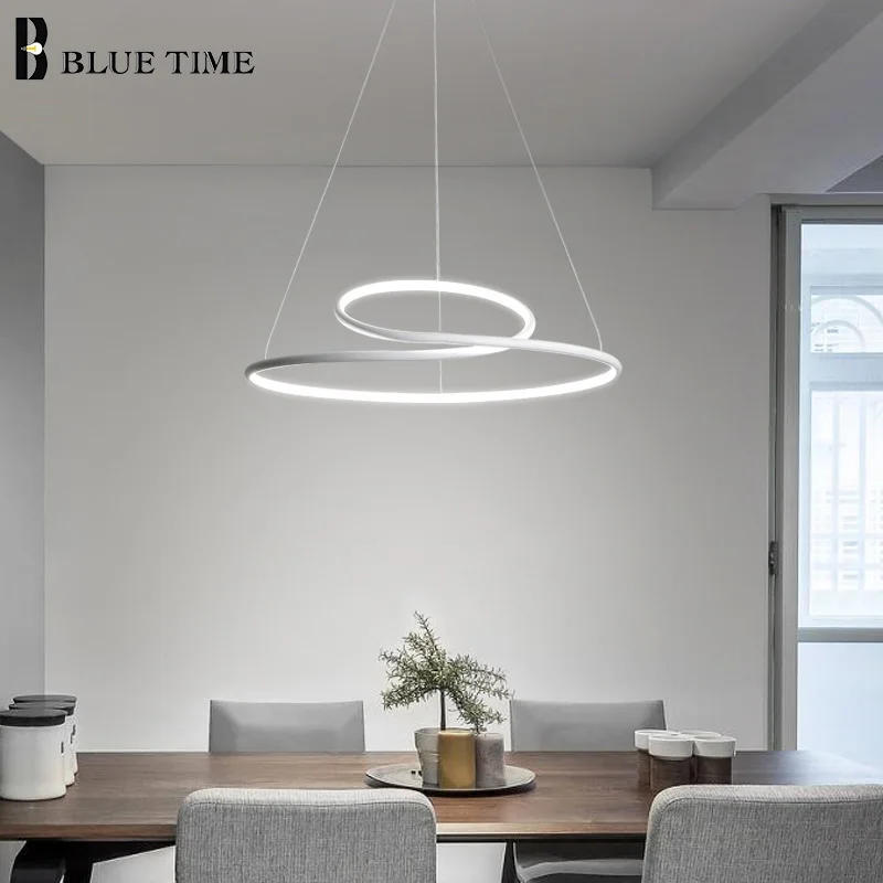 

Simple LED Pendant Light for Dining Room Kitchen Living Room Bedroom Light Indoor White Pendant Lamp Home Decor Lighting Fixture