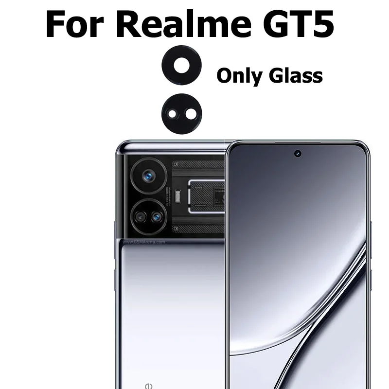 

Оригинал для Realme GT5 GT 5 задняя камера стеклянная крышка объектива с клейким стикером запасные части для ремонта