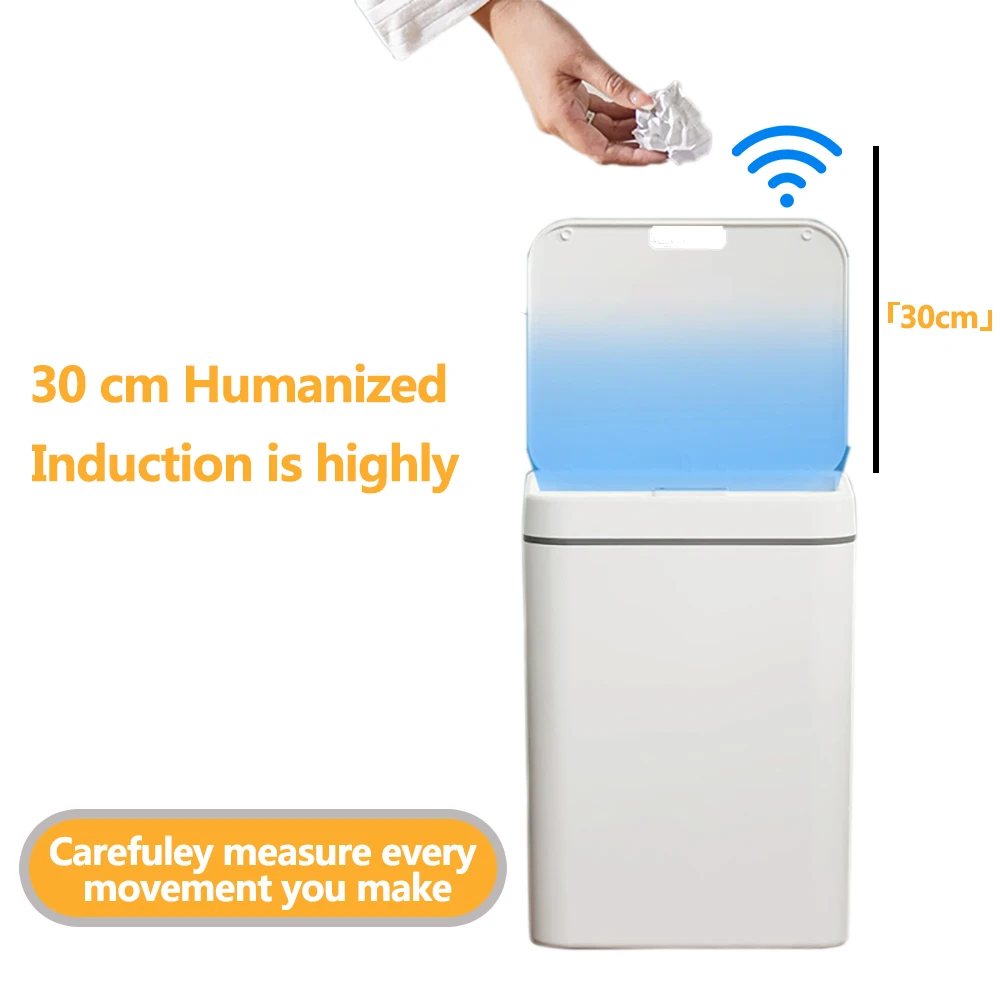 

Smart Induction Trash Can Automatic Dustbin Bucket Garbage Bathroom for Kitchen Electric Type Touch Trash Bin Paper Basket