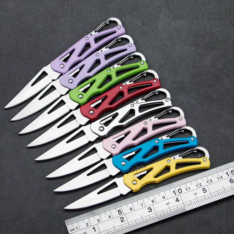 

Fold Blade Shape Multi Camp Tools Survive Knife Hunting Parcel Fruit Carabiner Pocket Folding Knife Portable Outdoor Camping