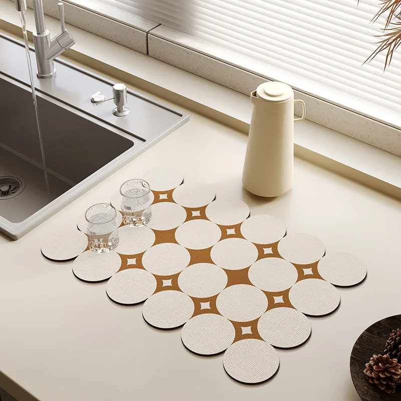 Противоскользящий впитывающий коврик для кухни