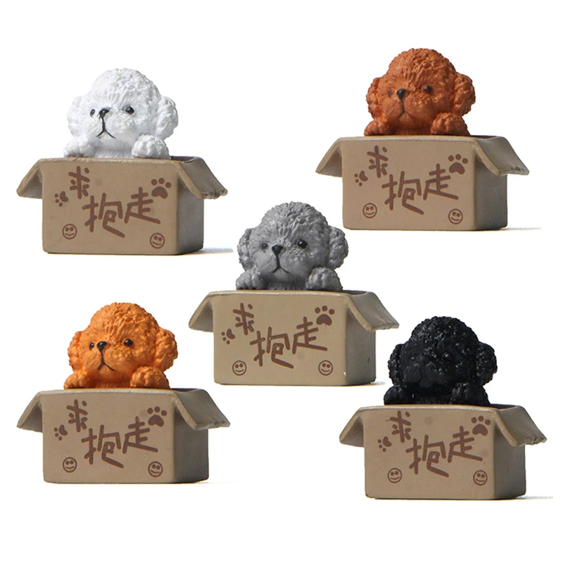 

Creative Cartoon PVC Small Teddy Dog Car Decor Cake Baking Ornament Home Miniature Garden Decoration Accessories