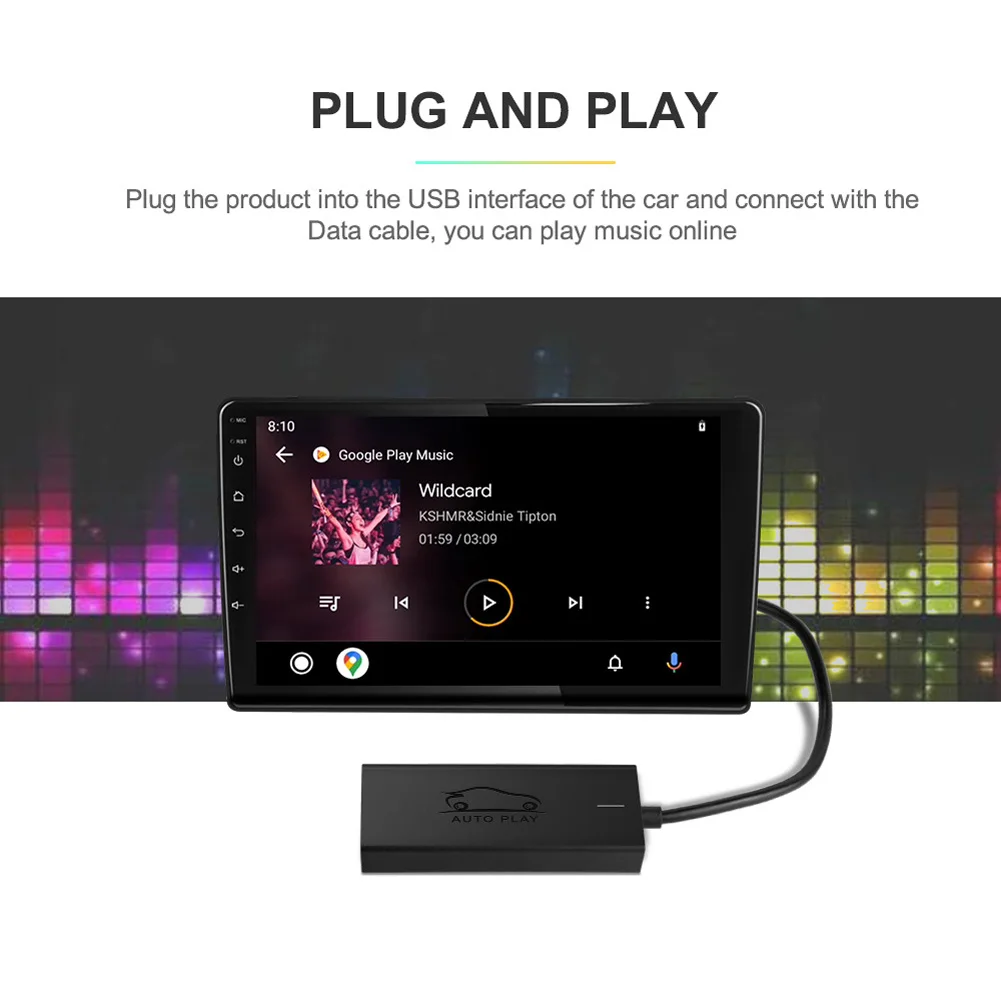 

Car Multimedia Universal Wired Carplay Box Supports Carplay/AndroidAuto Mobile Phone Mirroring Compatible With All An 5.1