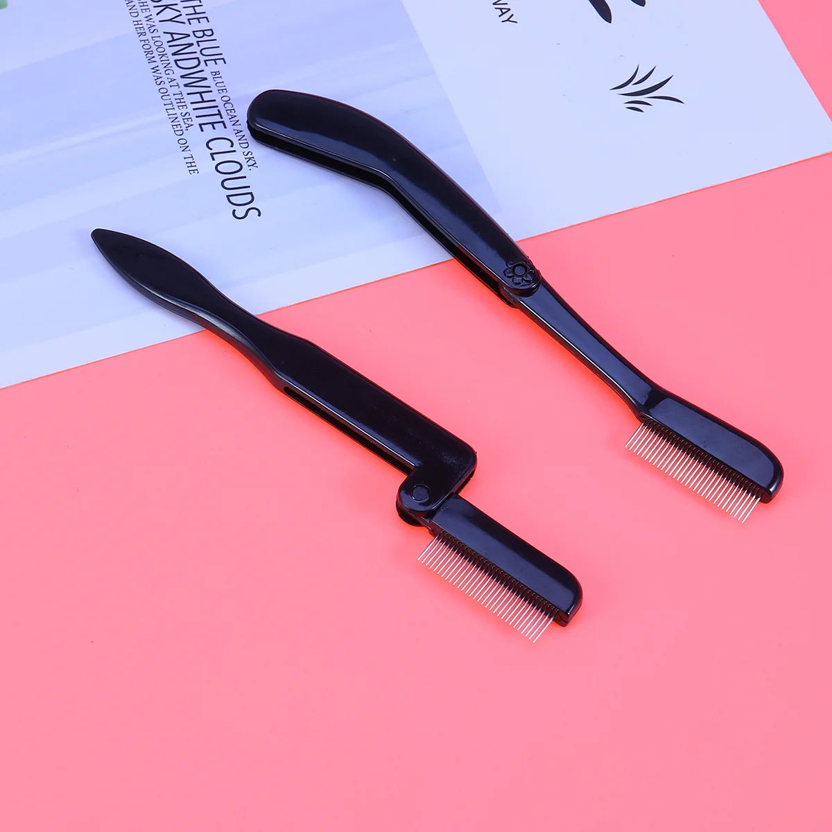

2PCS Steel Comb Eyelash Comb Comb Curved Comb Tool Brush