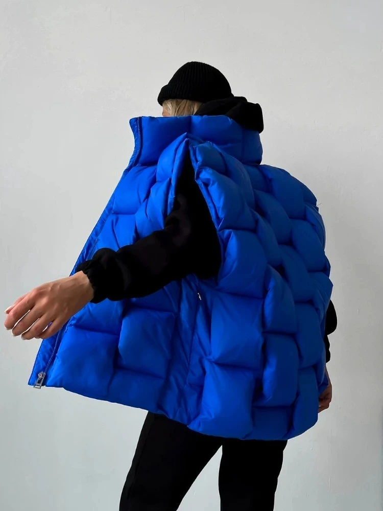 Женская куртка без рукавов 2024 зимний теплый 90% белый утиный пух жилет