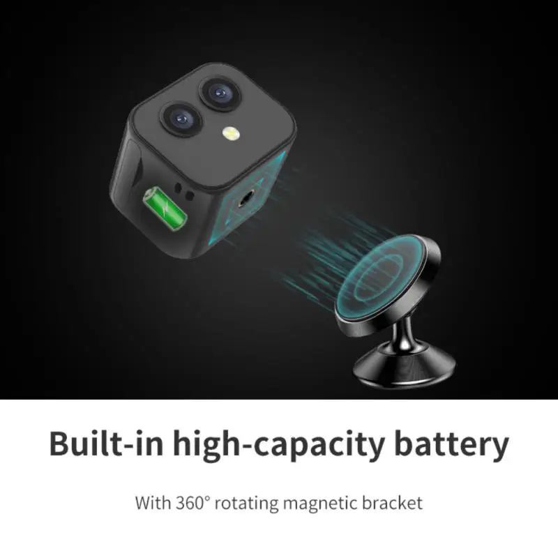 Мини Wi-Fi IP-камера HD 4K Беспроводная видеонаблюдение микро двойная камера ночного