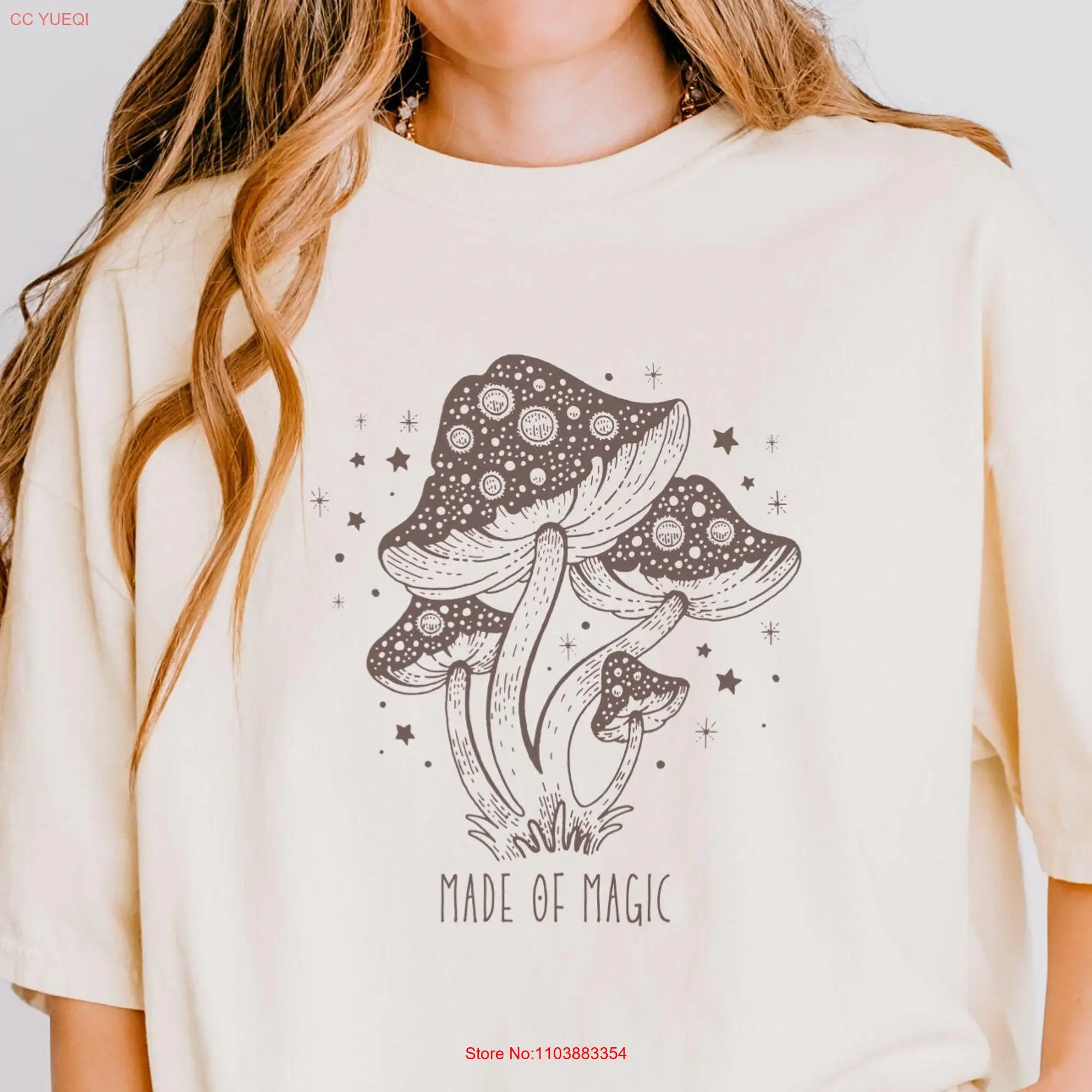 Футболка с изображением грибов из волшебного эстетического топа Naturecore для