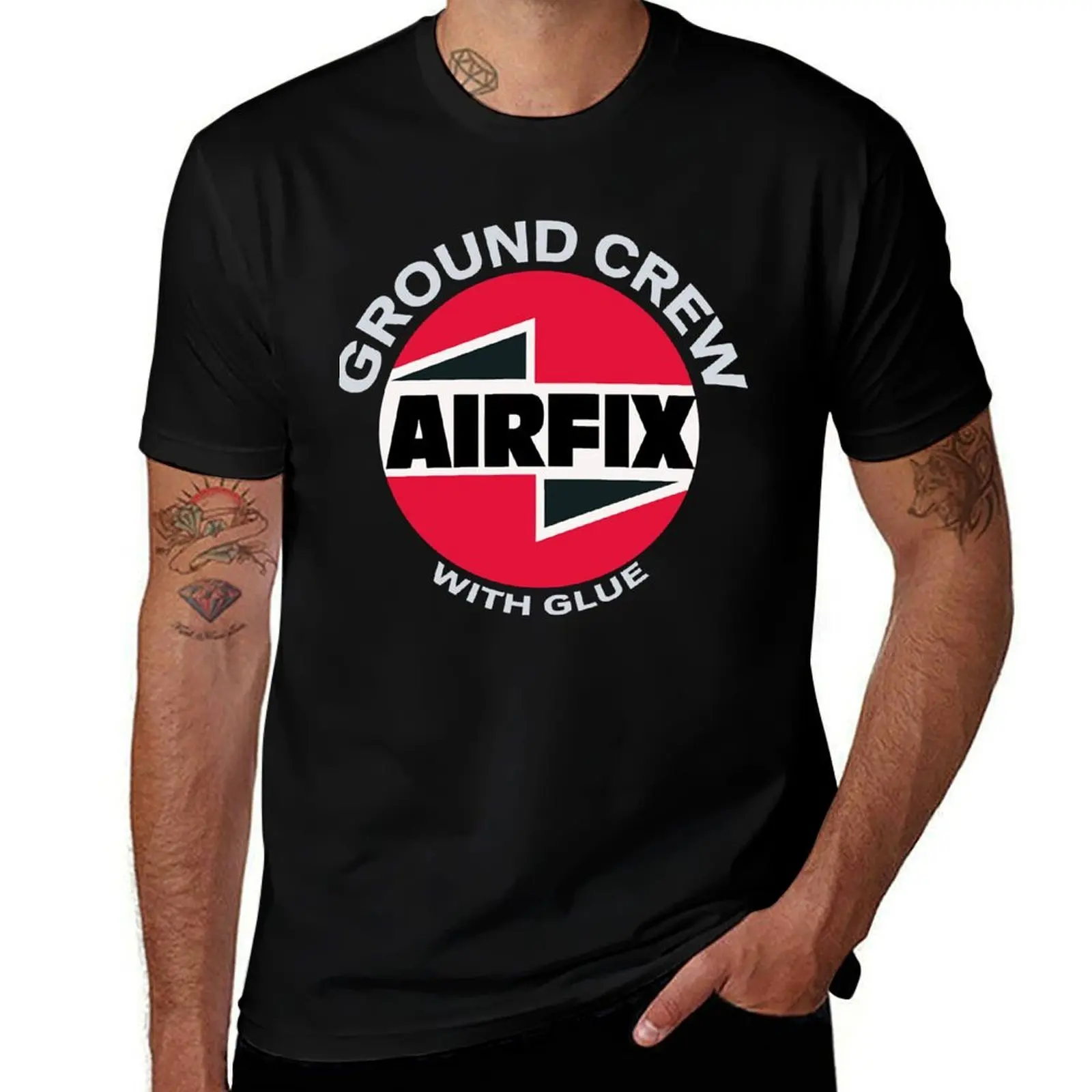 Фото Футболка Airfix Ground Crew, дизайнерские хлопковые футболки, высококачественные футболки, 100% хлопок №1
