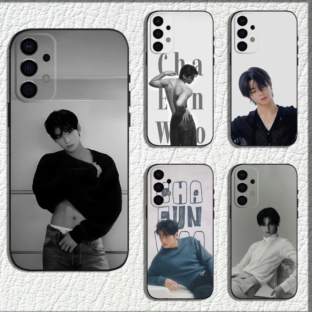 Singer Cha E-EunWoo Phone Case For Samsung Galaxy A13 A21s A22 A31 A32 A52 A53 A71 A80 A91 Soft Black Shell