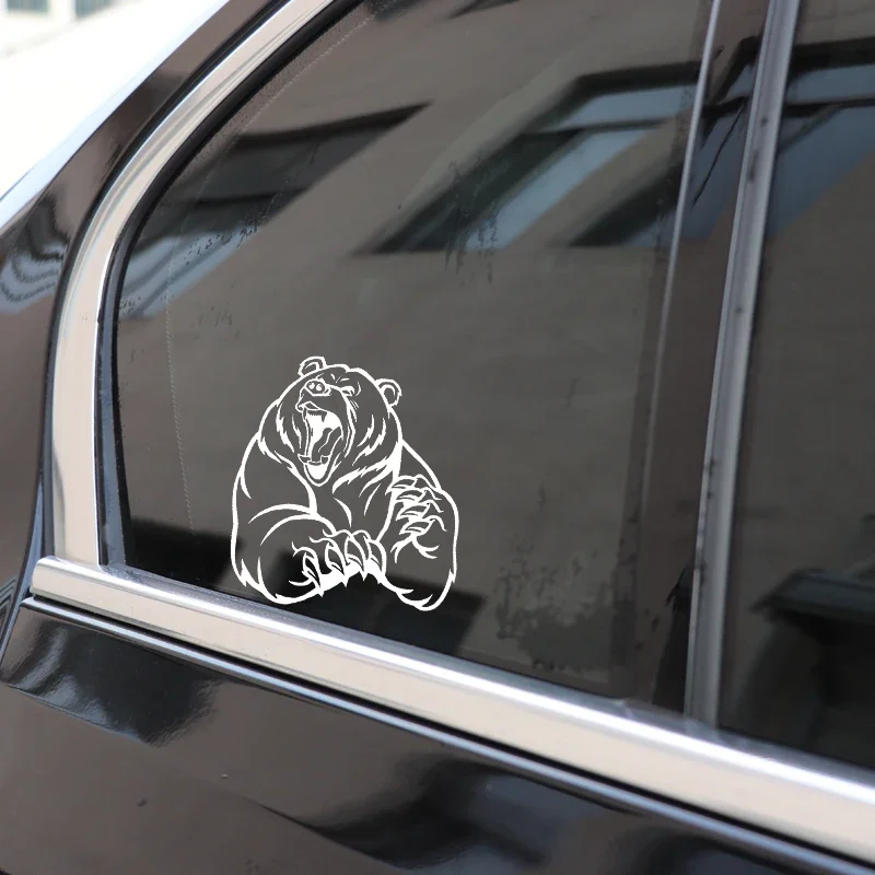 Забавные животные злый коричневый медведь наклейка на автомобиль украшение