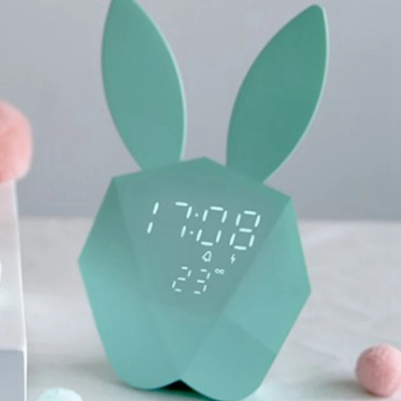 Детские электронные часы с изображением кролика и восхода солнца |