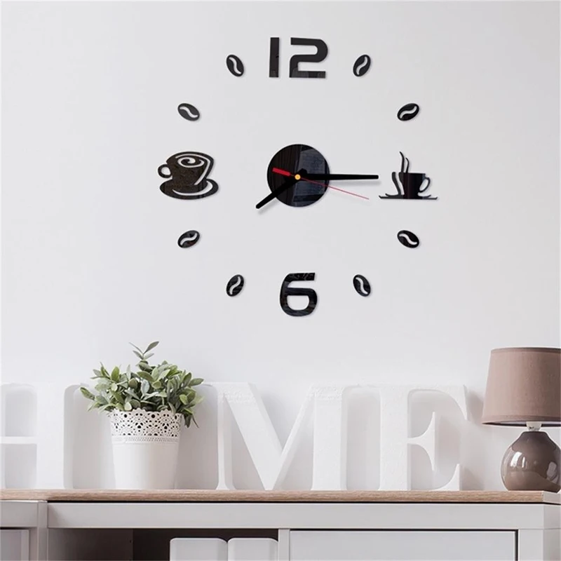 

Diy Living Room Wall Clock Free Shipping Stickers Big Size Wall Clock Modern Design Kitchen Reloj Digital Pared Wall Decoration