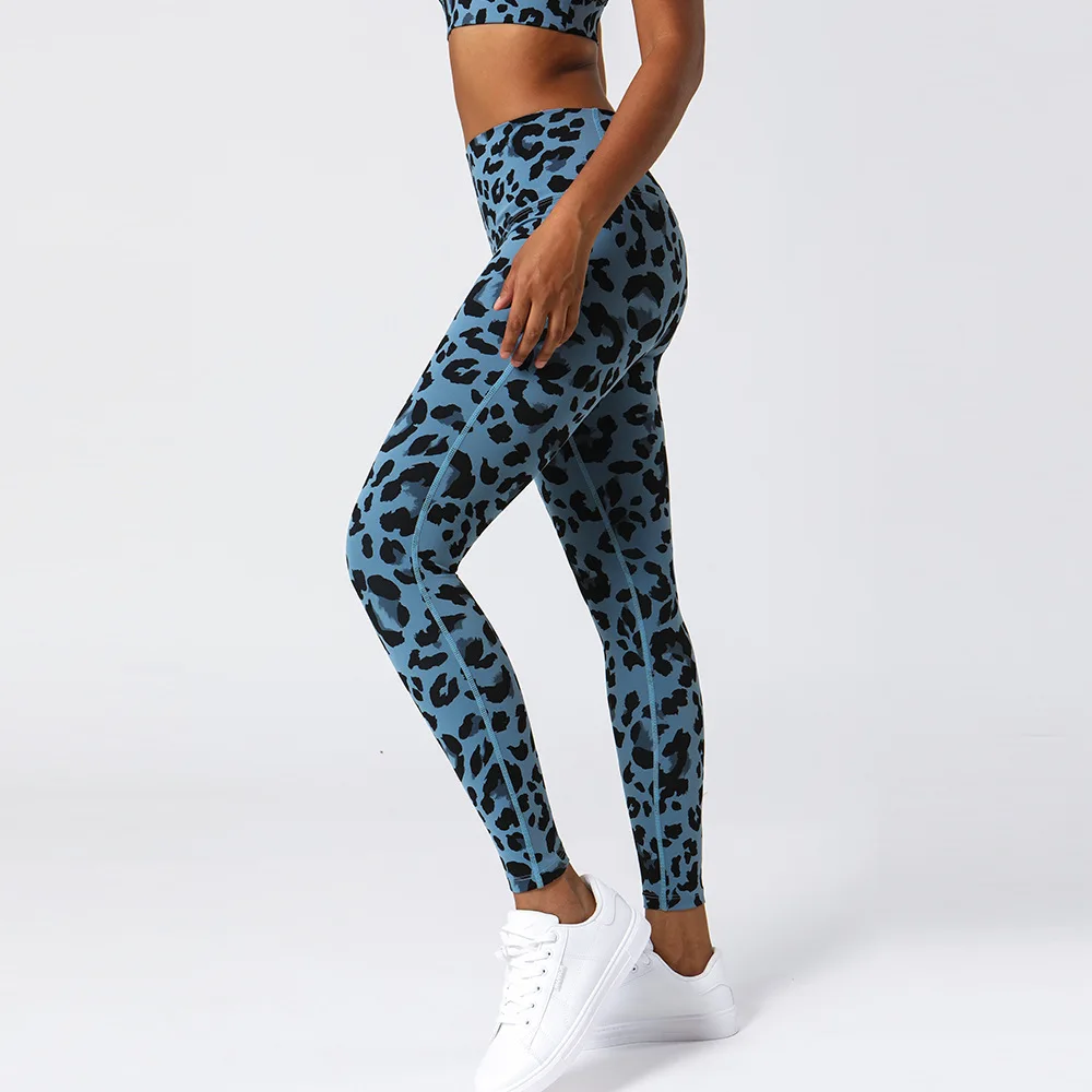 Women Sports Pants Gym Push Up Leggings Camouflage High Waist Fitness Pants Leopard Print Tights Running Gym Women Yoga Pants