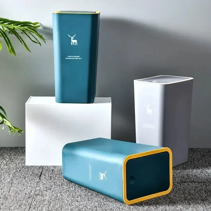 Мусорная корзина с крышкой бытовой пластиковый контейнер для мусора 10/15 л кухни