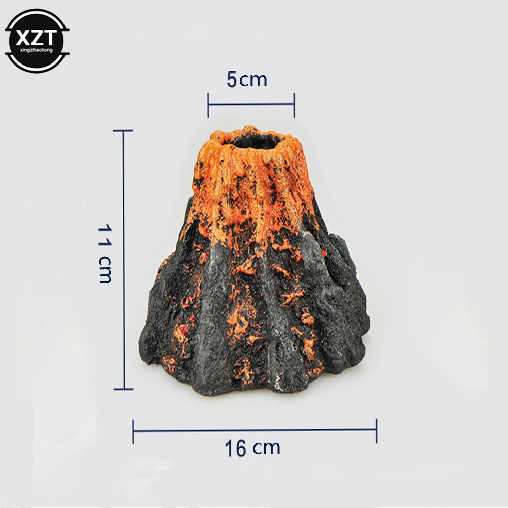 Декоративный кислородный насос в форме вулкана для аквариума каменный воздушный