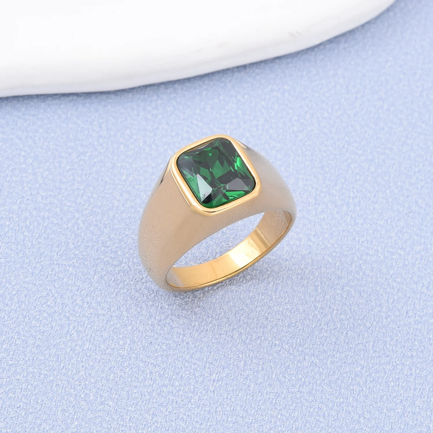 R3482 1 шт. мужское/женское свадебное кольцо в стиле драгоценного камня из титановой