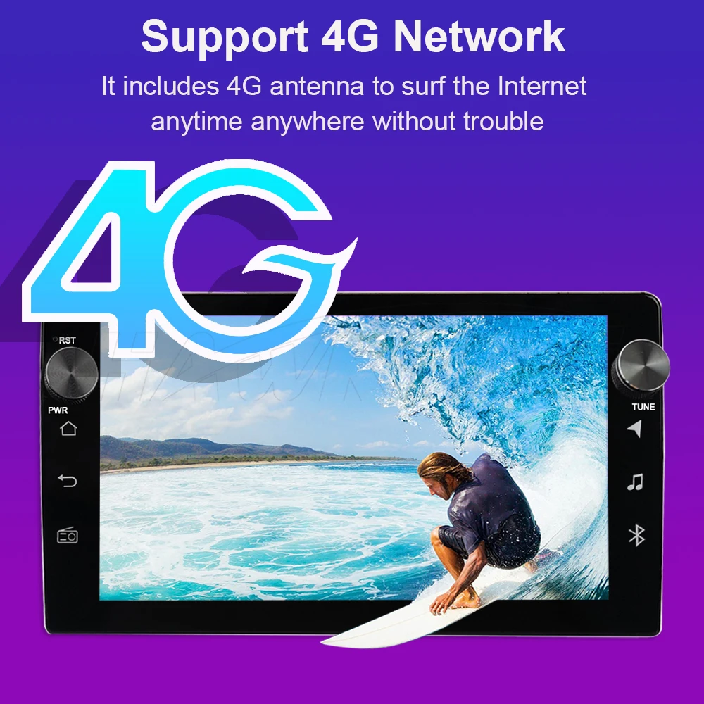 Универсальный автомобильный радиоплеер 9 дюймов 10 1 дюйма 2 Din Android 0 6 + 128 ГГц