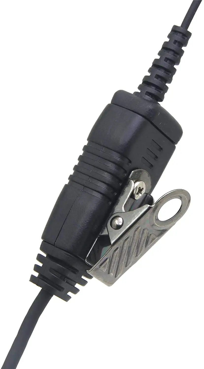 (2 Pcs) C Swivel Headset with Mic PTT Earpiece for Motorola CLP1010 CLP1040 CLP1060 HKLN4487 HKLN4603 Walkie Talkie 2 Way Radio