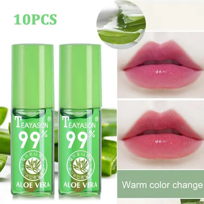 

Lip Gloss Moisturizer Sample Lipstick Set Moisturizing Long Lasting Plant Protect Lips Make Up Nutritious Aloe Vera Change Color