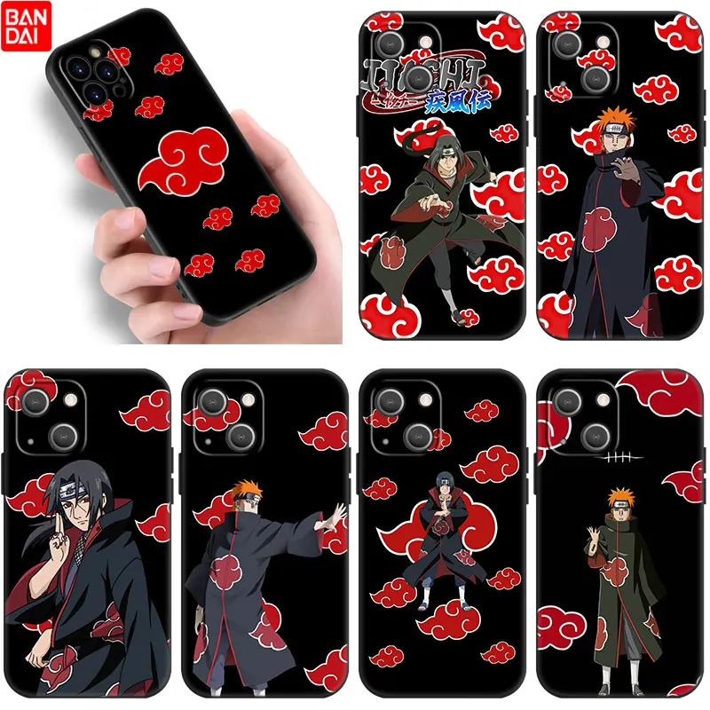 

Anime Naruto Pain Itachi Uchiha Case For Apple iPhone 11 12 13 Mini Pro 7 8 XR X XS MAX 6 6S Plus 5 5S SE 2020 Black Cover Case