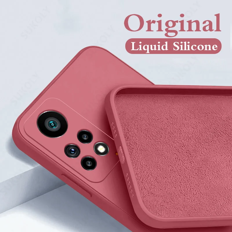 For Xiaomi Poco F3 X3 NFC M3 M4 Pro 5G Case Liquid Silicone Soft Cover For Xiaomi Redmi Note 11E 11 9 8 10 Pro 9S 11s Mi 11T 12T