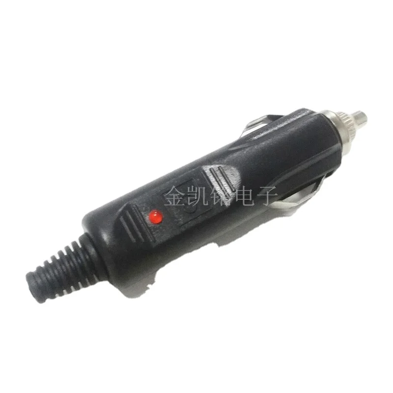 

12V Cigarette Lighter Plug with Indicator Light, 10A Fuse, High Current Car Charger, Vehicle Power Supply