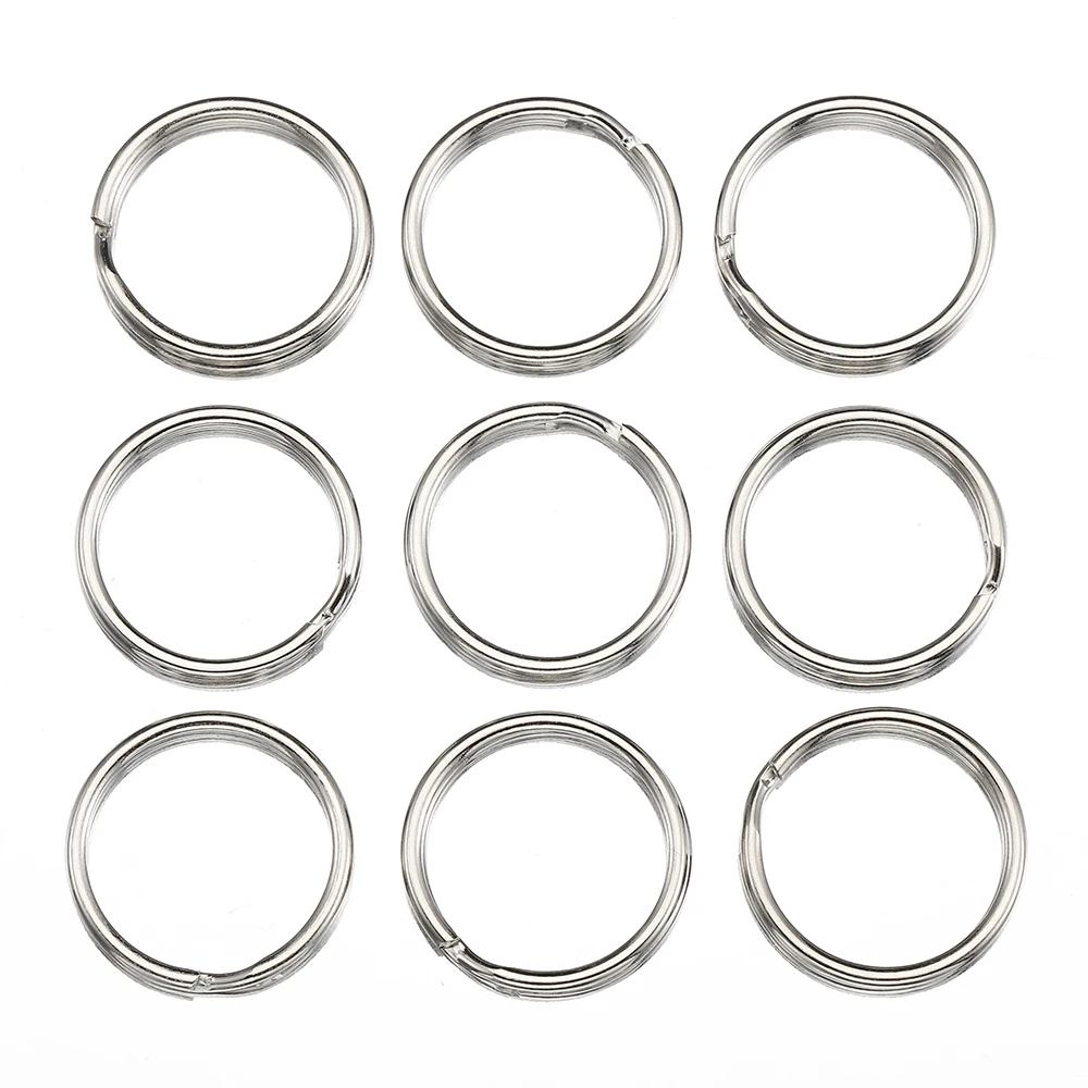 

20pcs/Lot 20 25 28 32 35mm Larger Circle Key Rings Round Line Split Rings for DIY Keychain Making Supplies Make Keyring Findings
