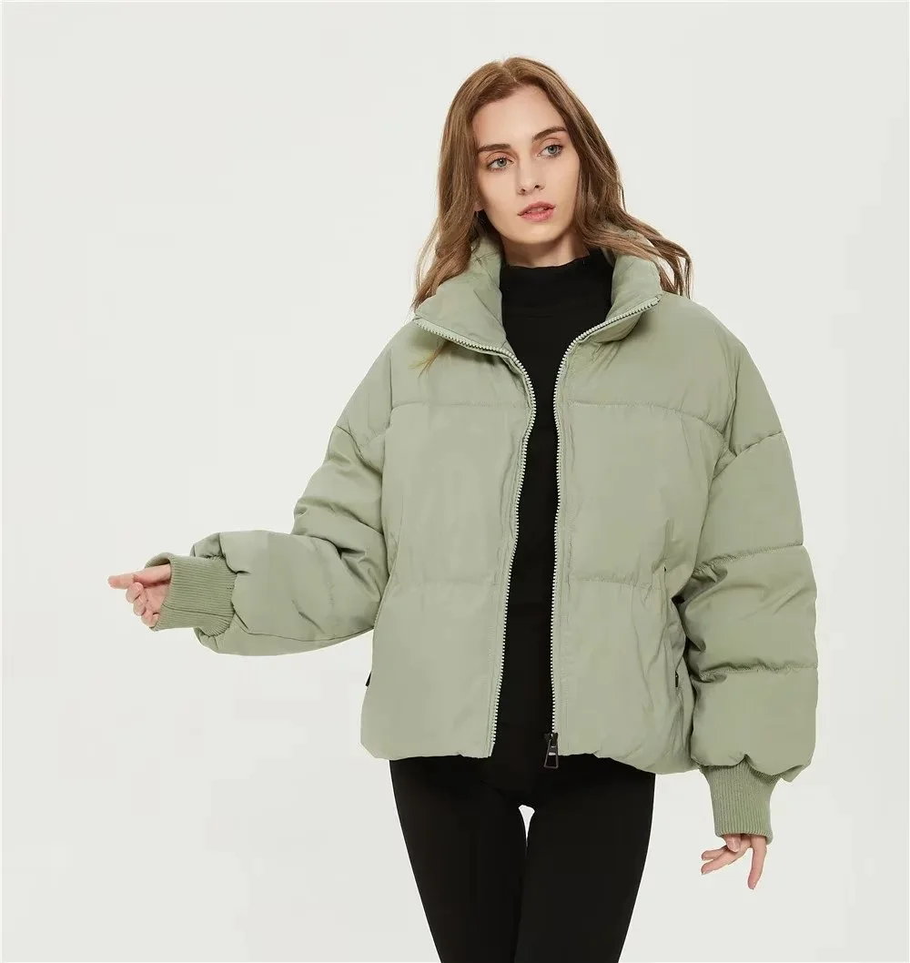 Winter 2022 New European and American Fashion Relaxed and Thin Warm Bread Dress Short Lazy Down Cotton Dress Woman