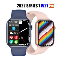 original iwo w27 promax watch series 7 men women bluetooth call wireless charge custom dial smartwatch full touch screen