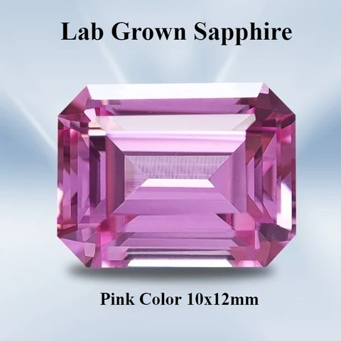 Ярко-розовый лабораторный сапфир с изумрудами, огранка, 0.38-12 ct, сертификат AGL
