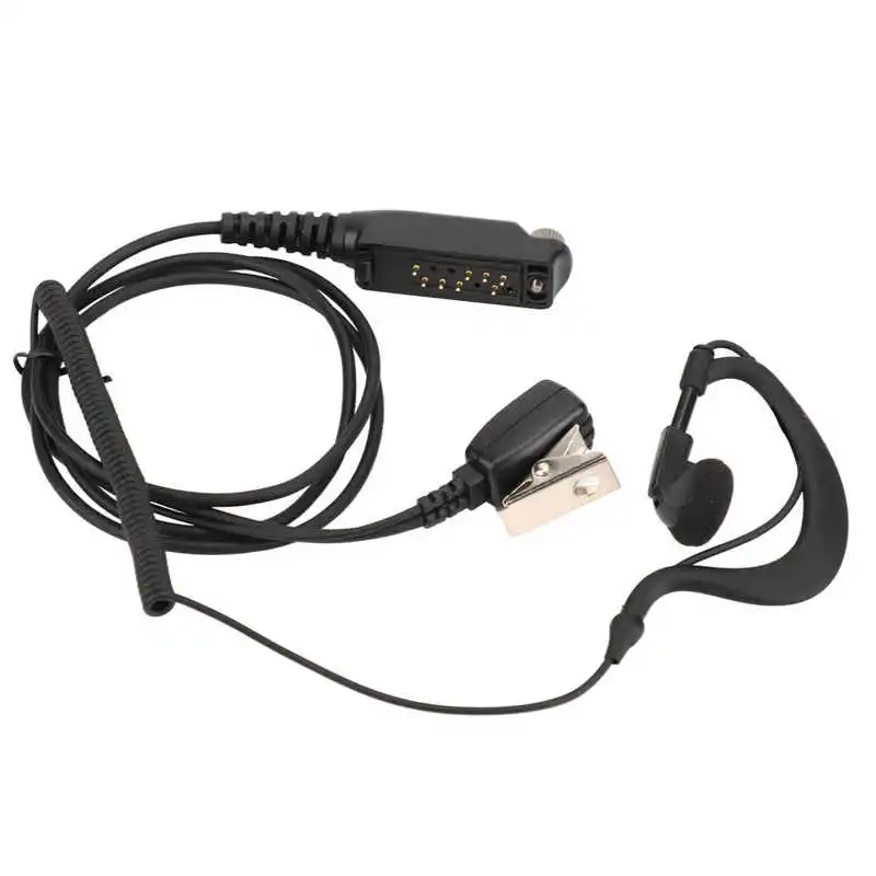 G Shape Headset Mic PTT Reinforced Plug and Play Hands Free Walkie Talkie Earpiece with Mic PTT for Sepura STP8000