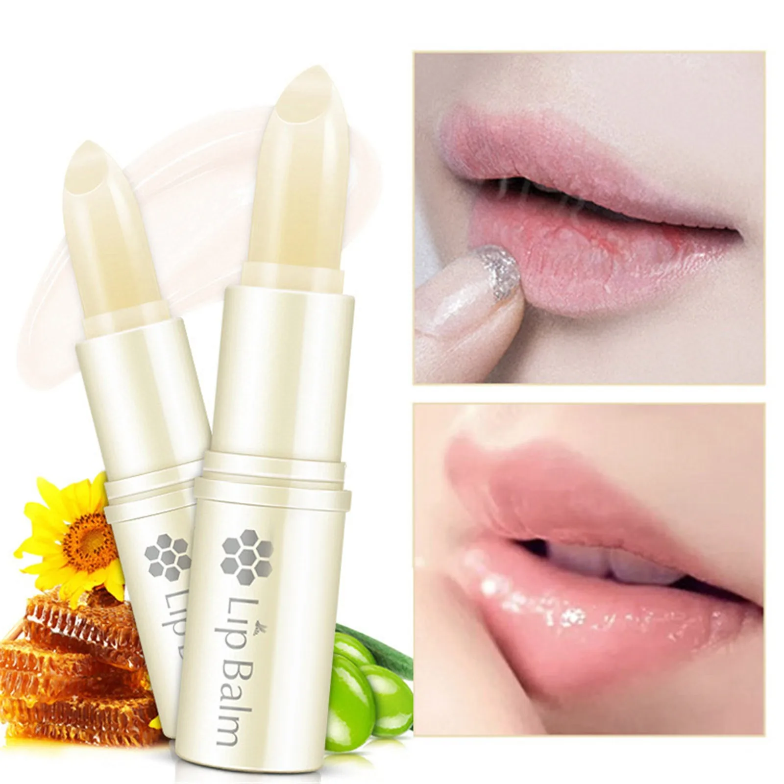 

Медовый увлажняющий бальзам для губ, бесцветные линии для губ