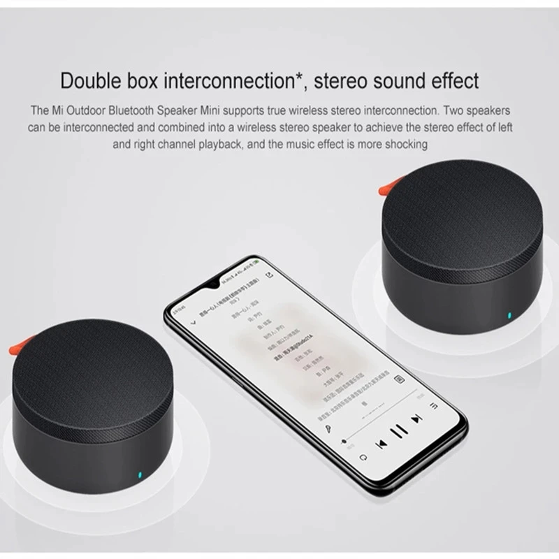 Xiaomi Portable Bluetooth 5.0 Speaker Stereo Bass Mini Wireless Music Speaker Outdoor IP67 Dustproof Waterproof Bulit-in 2000mAh images - 6