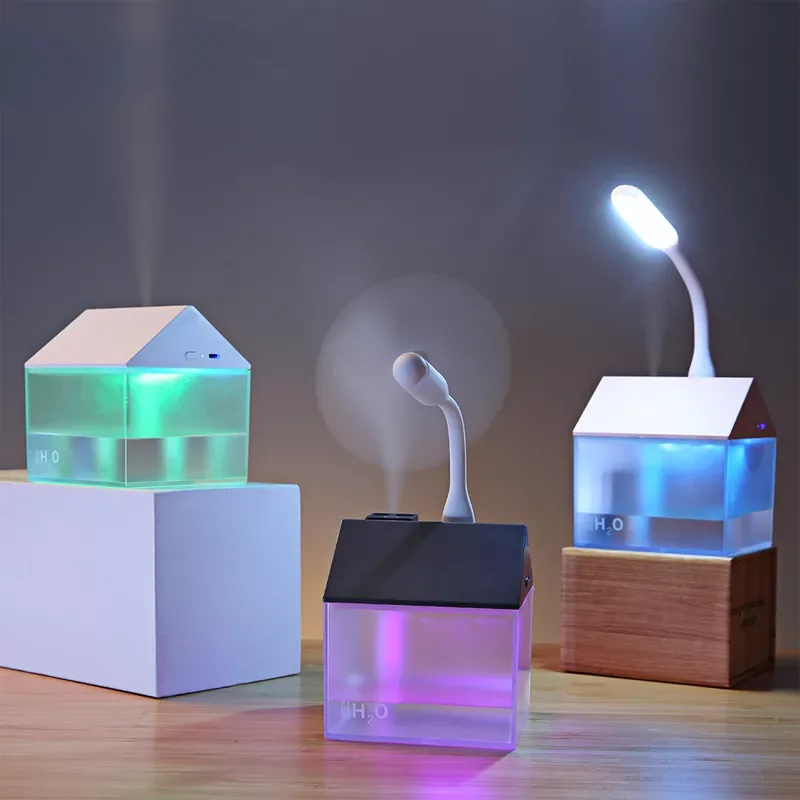 In 1 USB Ultrasonic Air Humidifier Mini Mist Maker Portable Essential Oil Aroma Diffuser Colorful Night Light Hourse Fogger