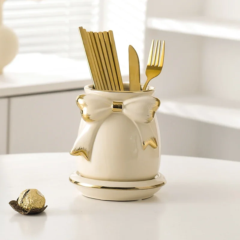 Керамическая кремовая стильная домашняя палочка для еды кухонная посуда сливная