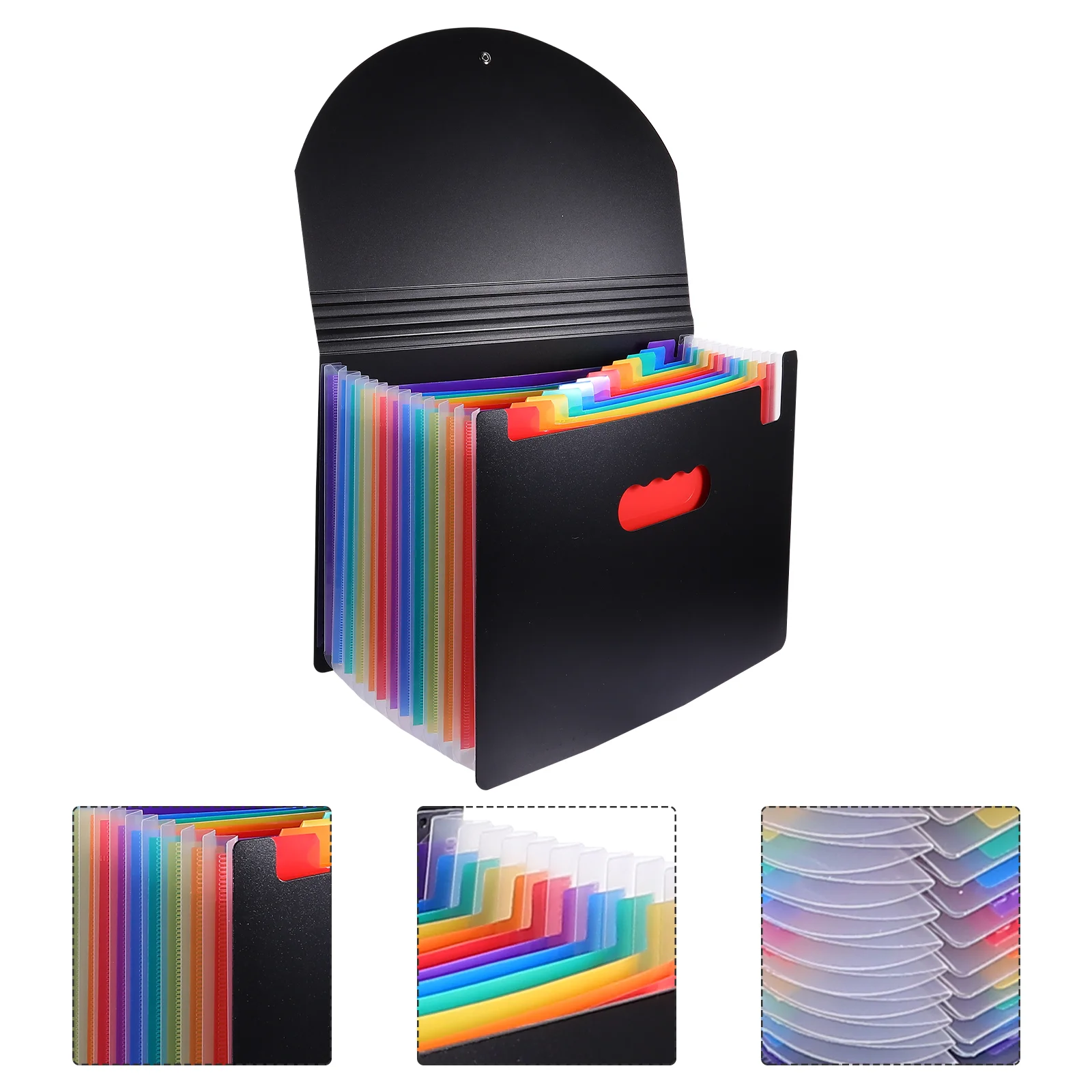 

File Organizer A4 Holder Rainbow Deskstorage Document Sorter Desktop Paperwork Receipt Box Letter Portable Coverfolder Expanding