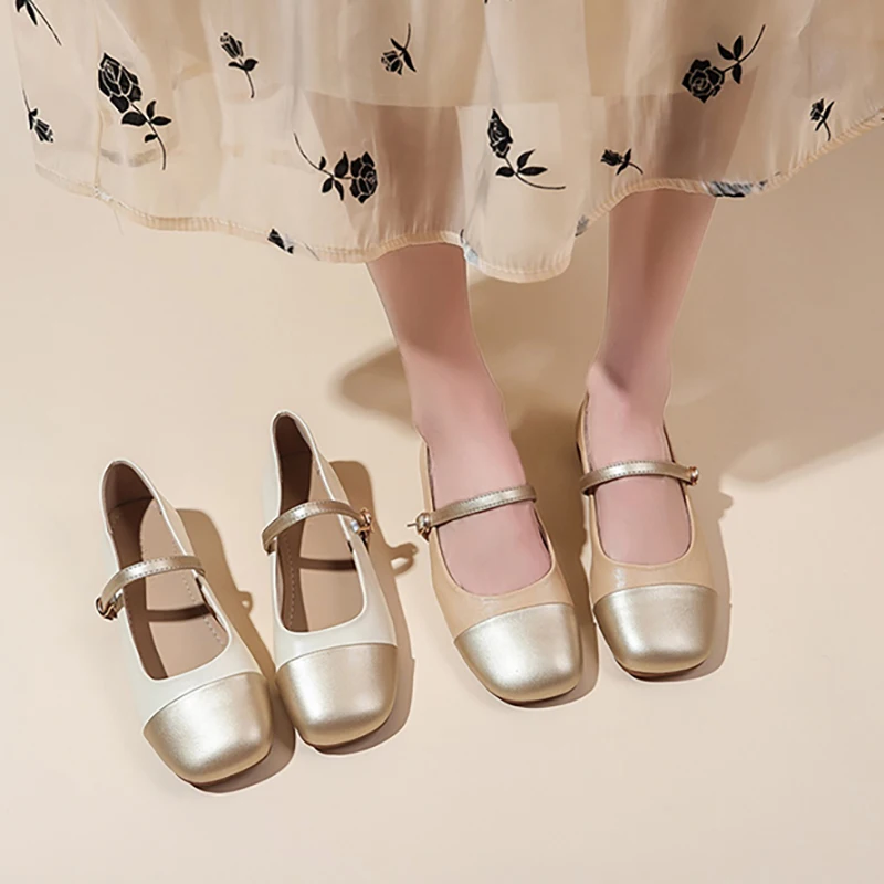 

Womens Derby Shoes Female Footwear Leather Retro Dress Comfortable New Summer Microfiber Mary Janes Hoof Heels Med Rubber Basic