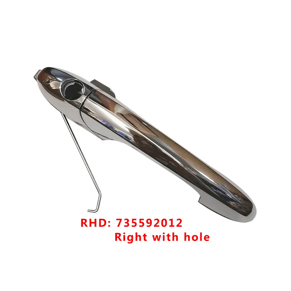 LHD 735485875 735451696 RHD 735592012 735592026 Drivers Or Passenger Outer Door Handle With Chrome For Fiat 500 2007-2020 |