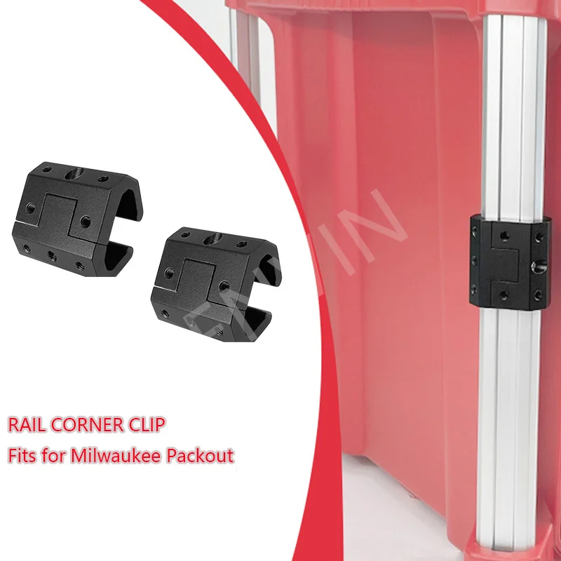 

Универсальный адаптер для направляющих для пакетов — боковой зажим для угловых направляющих для пакетов, совместимый с направляющими системы пакетов Milwaukee