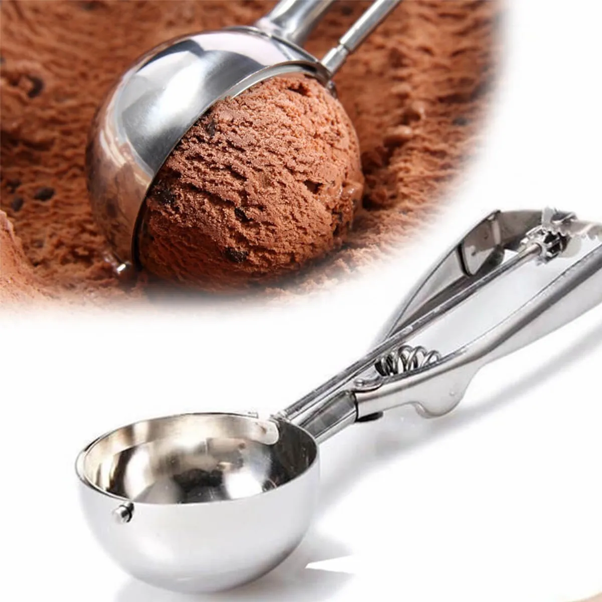 

Stainless Steel Czech Leave Non-Stick Ice Cream Ball Spoon Scoops Ergonomic Design Practical Products