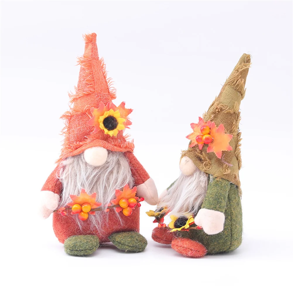 Fall Gnome Faceless Doll,Thanksgiving Turkey Faceless Plush Swedish Gnome for Harvest Thanksgiving Decor