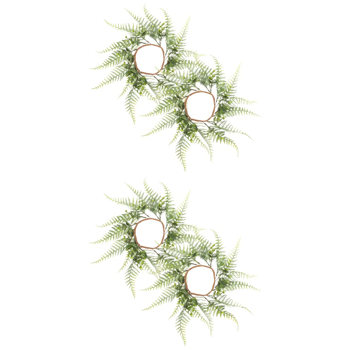 

4 pcs Wedding Wreath Spring Wreath Fake Ferns Wreath Greenery Wreath